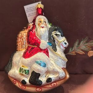 🐈‍⬛ Christopher Radko ornament “Carousel Santa”